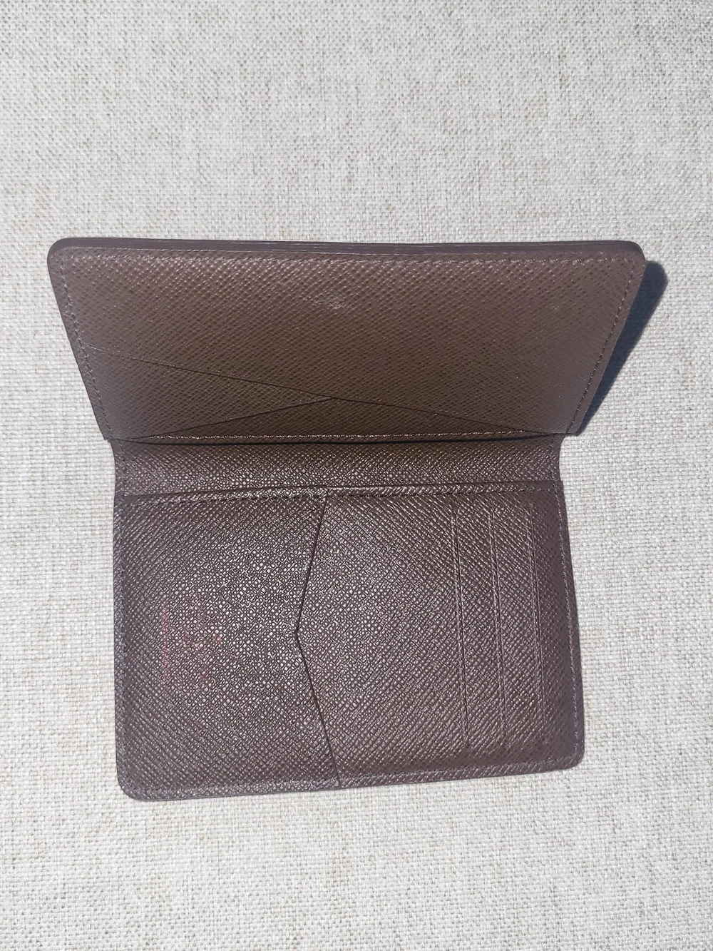 Louis Vuitton Damier Ebene Brown Canvas Pocket Organizer